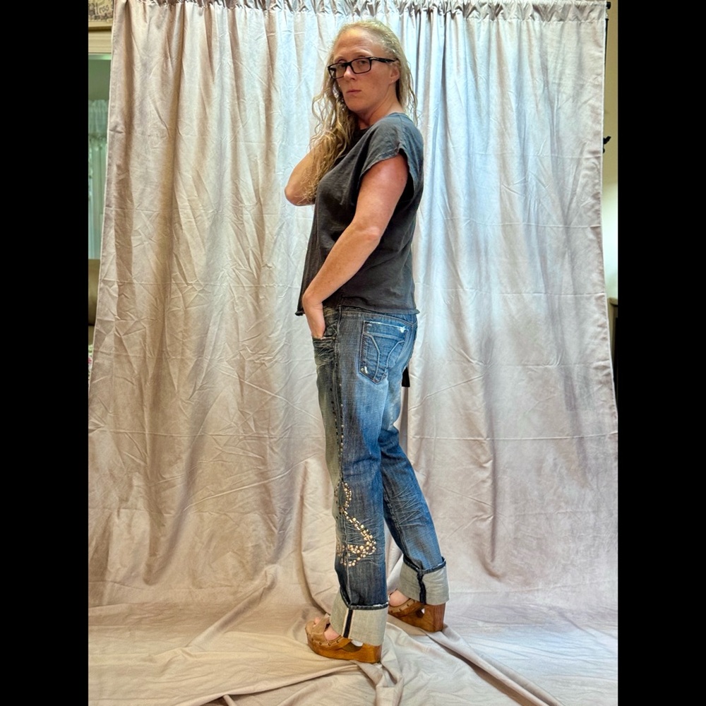 Miss Sixty Studded Boyfriend Jeans